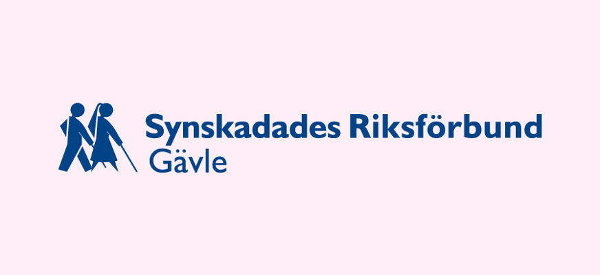 SRF logotyp Gävle rosa bakgrund