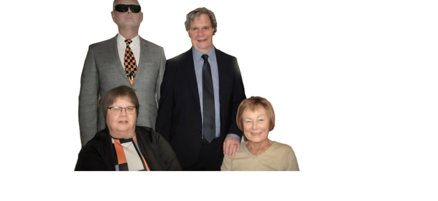 Bakre raden: Torbjörn Sjörén, Knut Thorstensson Främre raden: Gull-Britt Petersso, Anita Pålsson