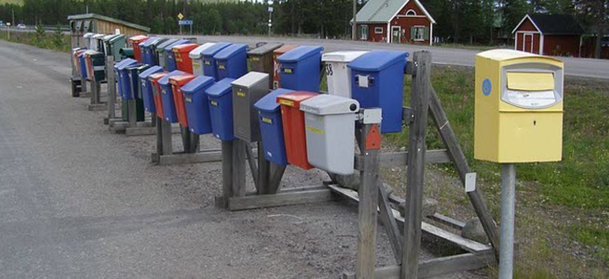 Foto av brevlådor