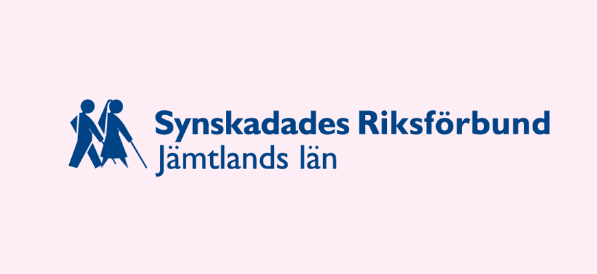 SRF logotyp Jämtland rosa bakgrund