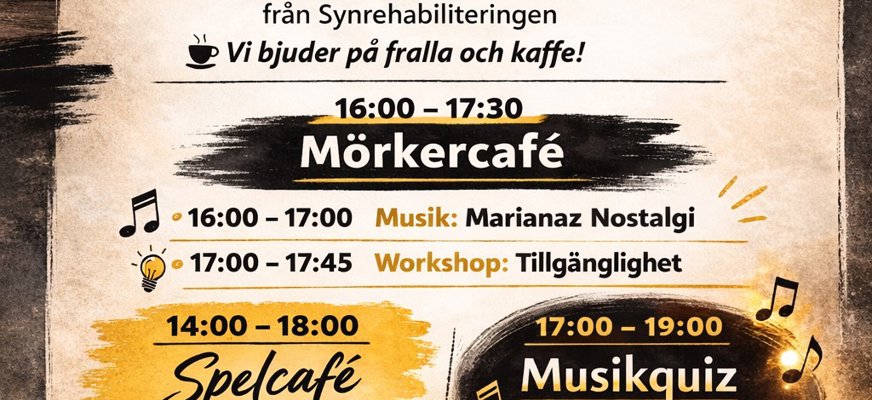 En annons om öppet hus i Föreningshuset i Älmhult.