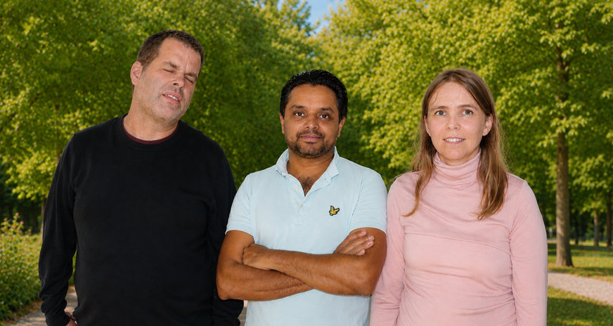 Bild på valberedningen. Från vänster Andreas, Nicholas, Lisa